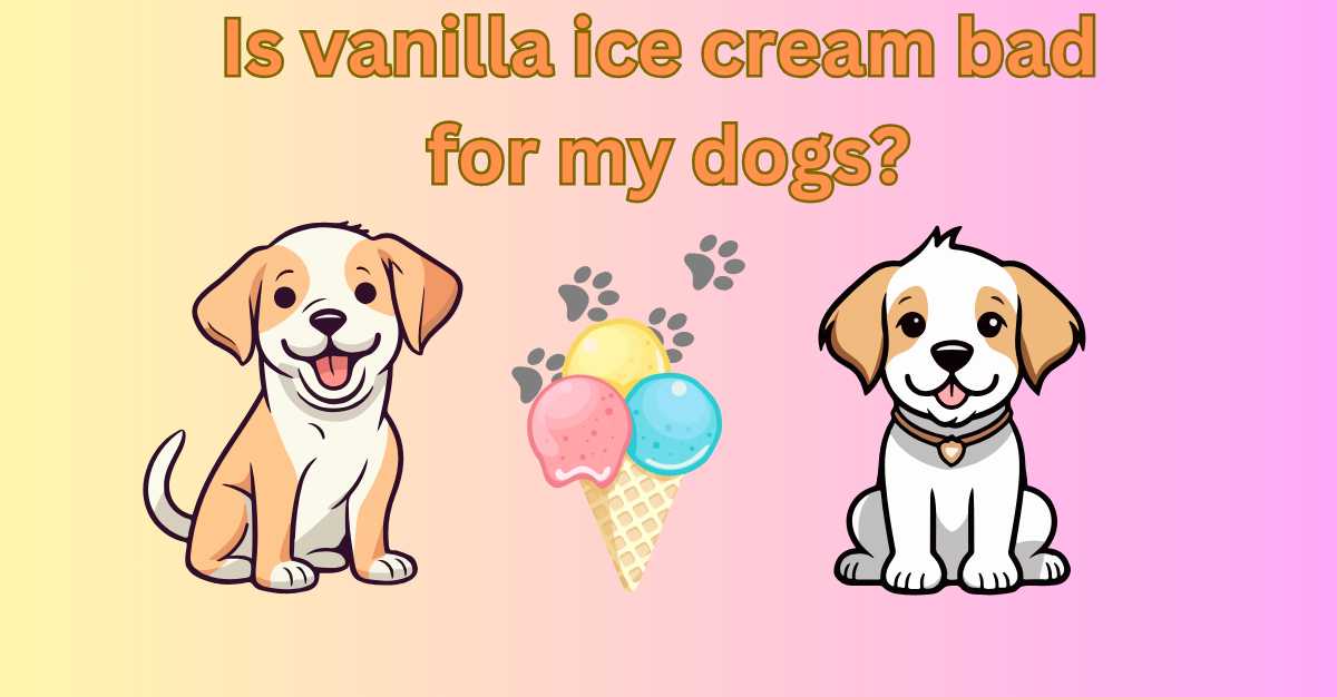 Is vanilla ice cream bad for my dogs?